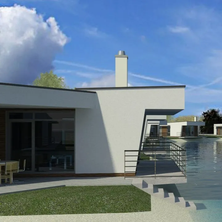 Chaty pri jazere — exteriér