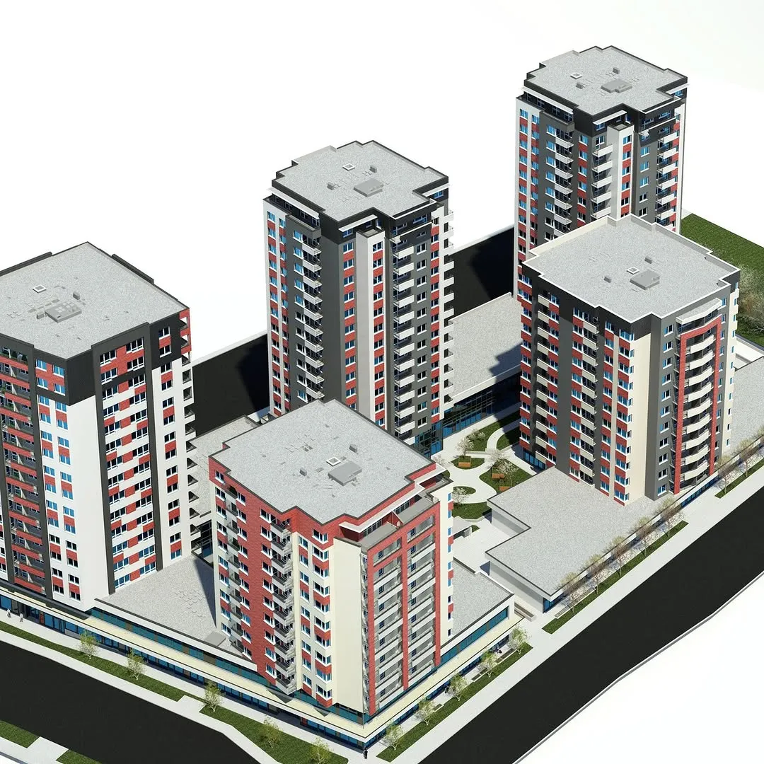 Letecký pohľad na komplex