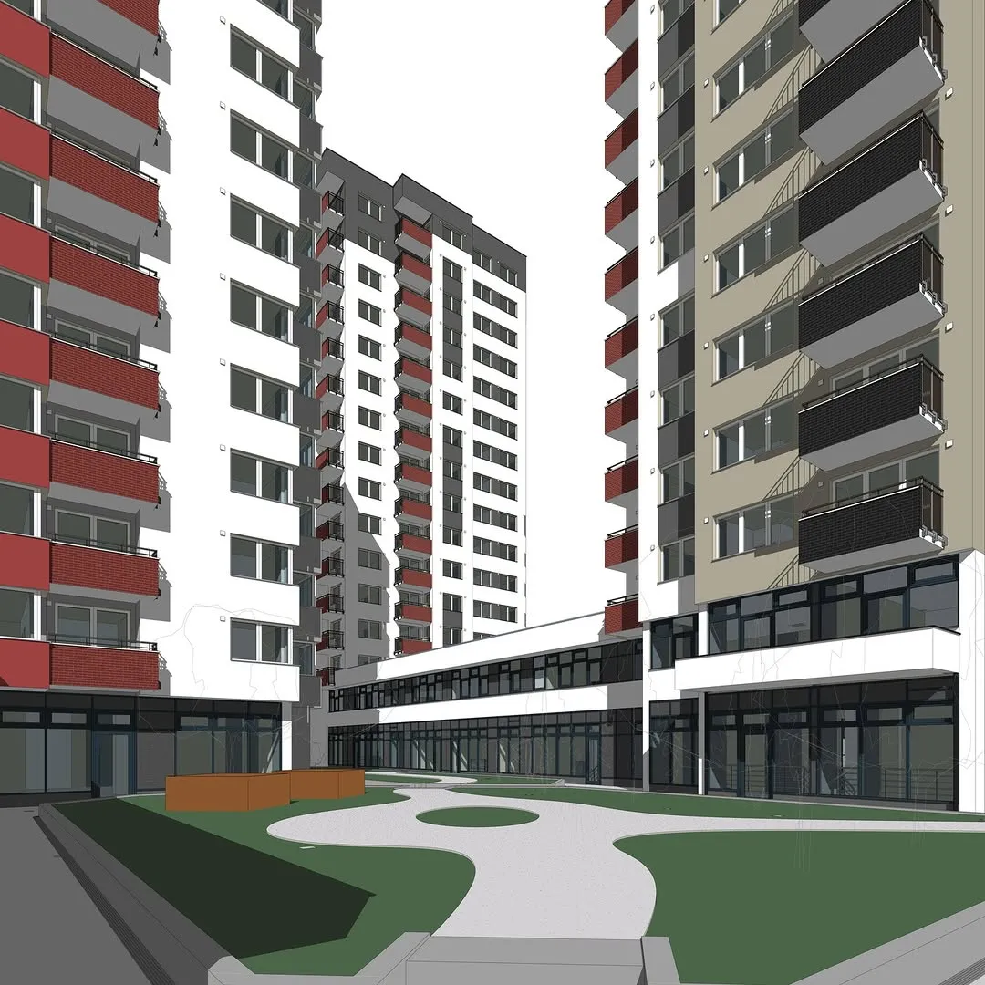 Vnútorný dvor — vizualizácia