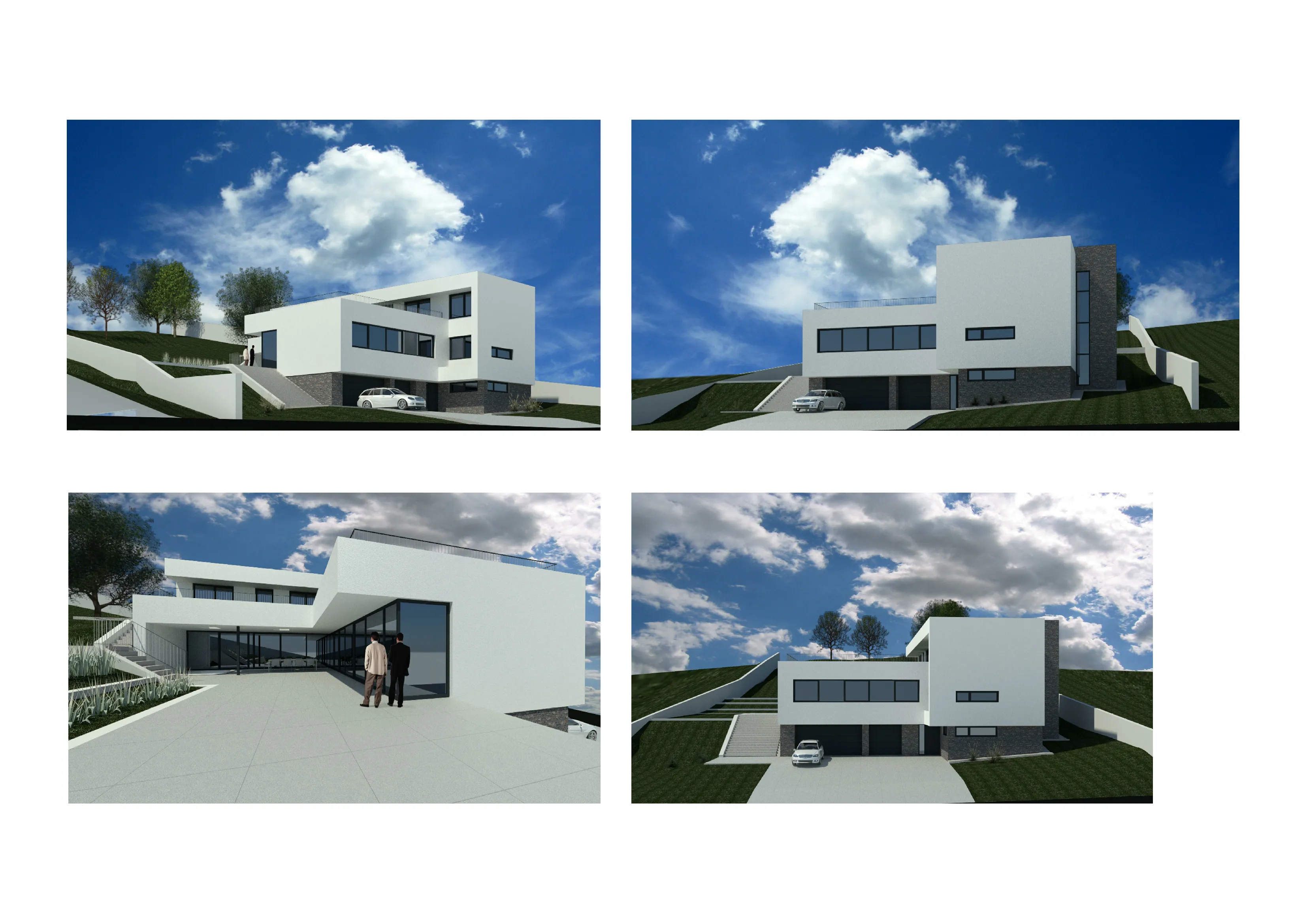 Vizualizácia — predná fasáda