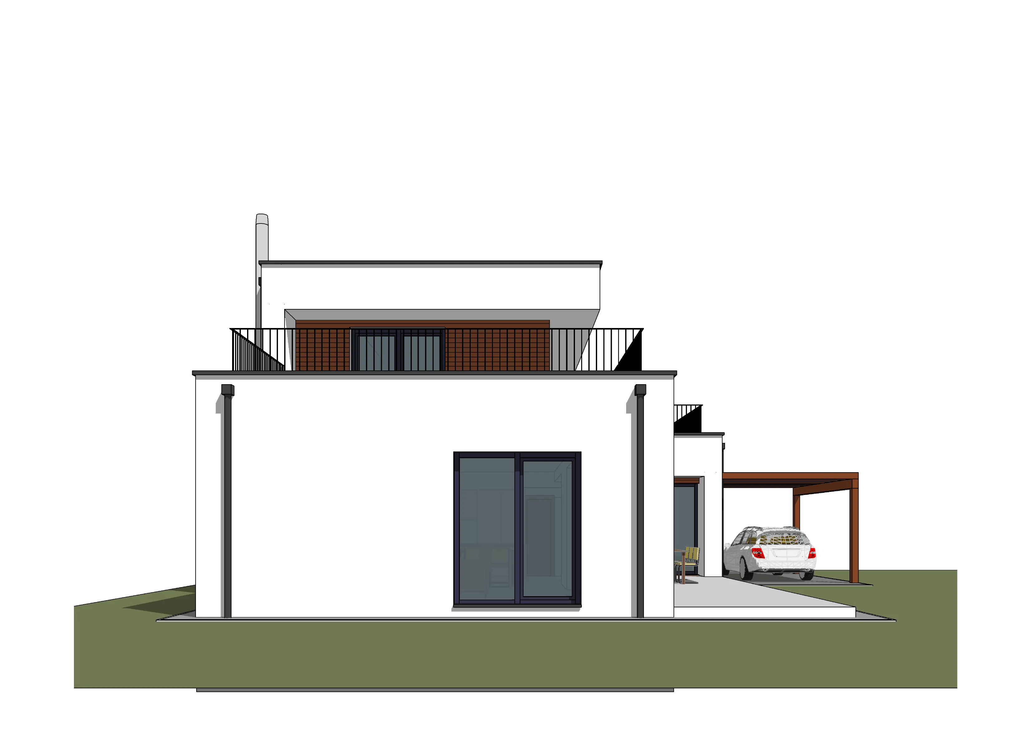 Vizualizácia — bočný pohľad